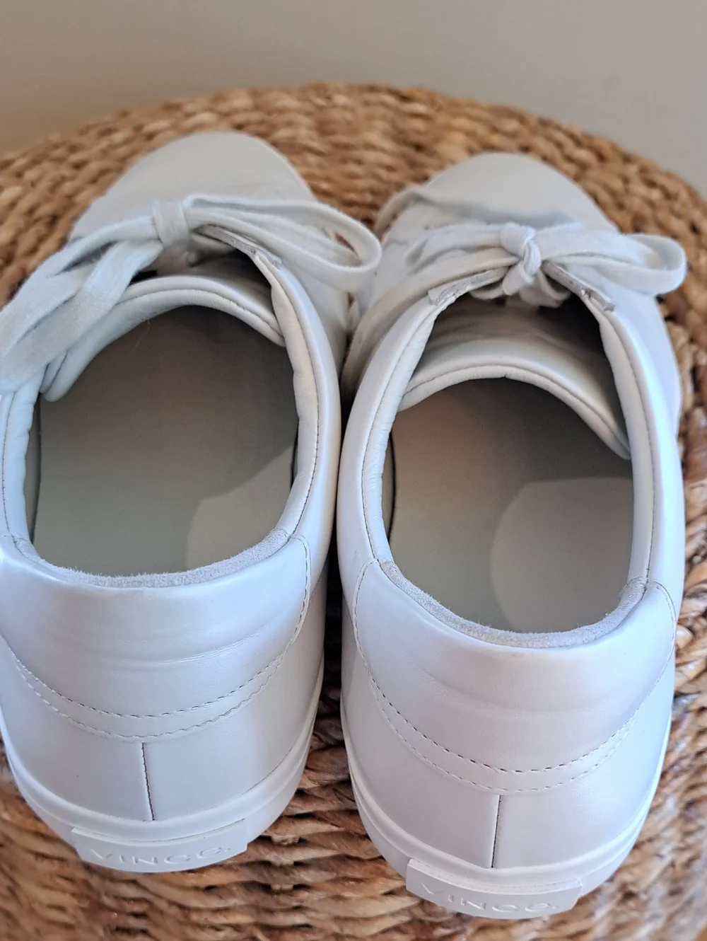 VINCE Mens Fulton Classic Athleisure/Preppy/Luxury White Leather Low Sneakers 12